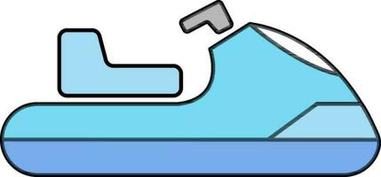 Flat illustration of a Jet Ski. vector