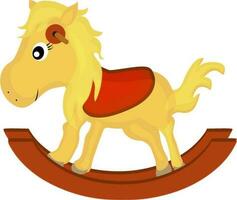 Standing cute rocking horse. vector