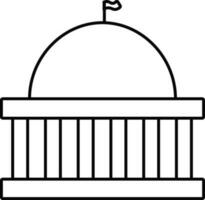 Court in black and white color. vector