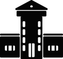 Building in black and white color. vector