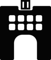 Building in black and white color. vector