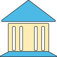 Flat style illustration of bank. vector