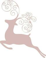 Abstract design deer with styliest horn. vector