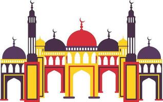 Illustration of colorful Mosque design. vector