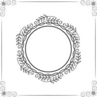 Frame in rounded shape. vector