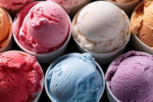 A background photo of delicious ice cream,