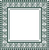 Floral decorated frame in square shape. vector