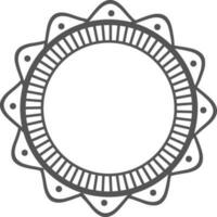 Artistic frame design in circle shape. vector