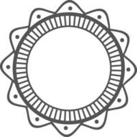 Artistic frame design in circle shape. vector