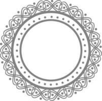 Circle shaped artistic frame design. vector