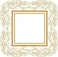 Square shaped frame with floral design. vector