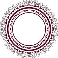 Ornamental frame in circle shape. vector