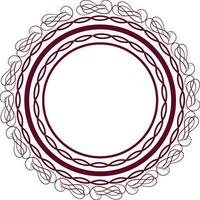 Ornamental frame in circle shape. vector