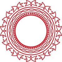 Ornamental frame in circle shape. vector