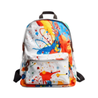 School backpack isolated. Illustration AI Generative png