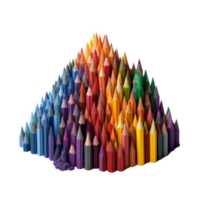 färgrik pennor isolerat. illustration ai generativ png