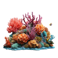 Coral reef isolated. Illustration AI Generative png