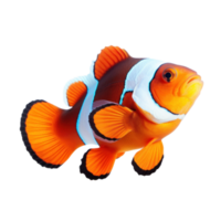 poisson clown isolé. illustration ai génératif png