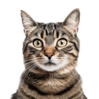 gato retrato isolado. ilustração ai generativo png