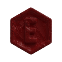 Letter E - Alphabet Red Wax.  Best use for your poster, graphic art needs eg collage art png