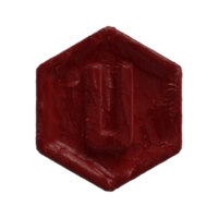 Letter U - Alphabet Red Wax.  Best use for your poster, graphic art needs eg collage art png