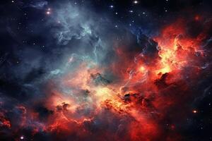 Red Nebula Galaxy Stars, Cosmic background, photo
