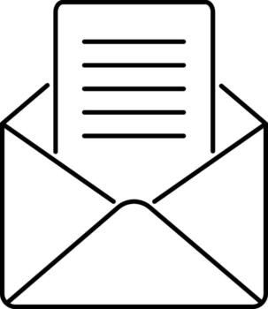 Read Message sign or symbol in flat style. vector