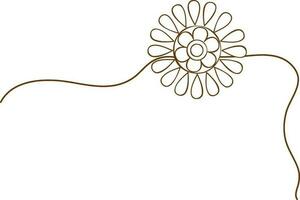 Flat illustration of floral Rakhi design. vector