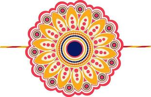 Decorative colorful Rakhi design. vector