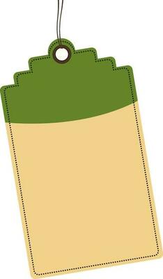 Hanging price tag or label design.