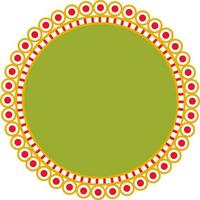 Decorative circular frame design. vector