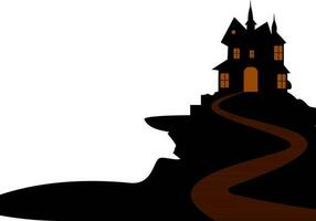 Illustration of haunted house. vector