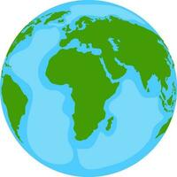 Earth globe symbol in flat style. vector
