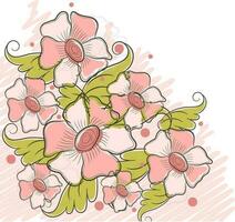 Flowers decorated background. vector