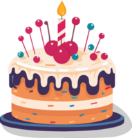 illustrazione della torta di compleanno png