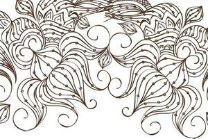 Beautiful artistic floral design. vector