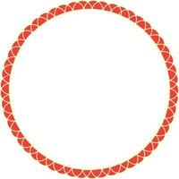 Illustration style circular boder design with whitebackground vector