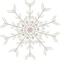 plano ilustración de un floral diseño decorado copo de nieve. vector