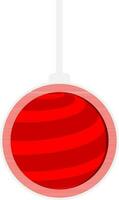 Red decoration baubles. vector