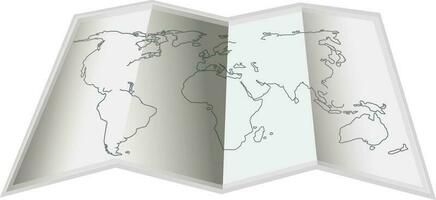 Sketch art icon of world map. vector