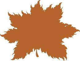 Isolated silhouette of maple autumn leaf. vector