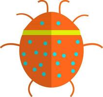 Illustration of a ladybug in flat style. vector