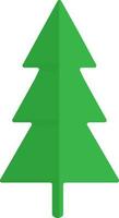 Green tree in flat style. vector