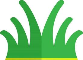 Flat style grass in green color. vector