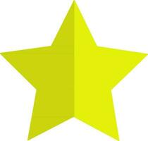 Yellow star in flat style. vector