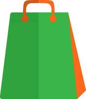 Orange and green shopping bag. vector