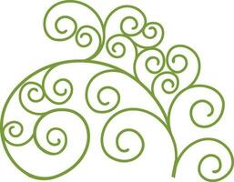 Green floral design decorated white background. vector