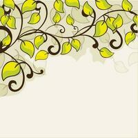 Green leaves decorated background. vector