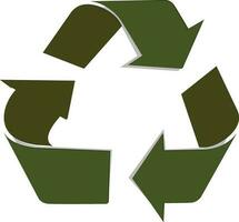 Green recycle arrow symbol or icon. vector