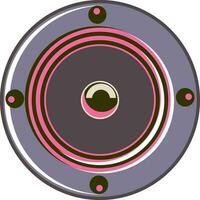 Gray and pink audio speaker. vector